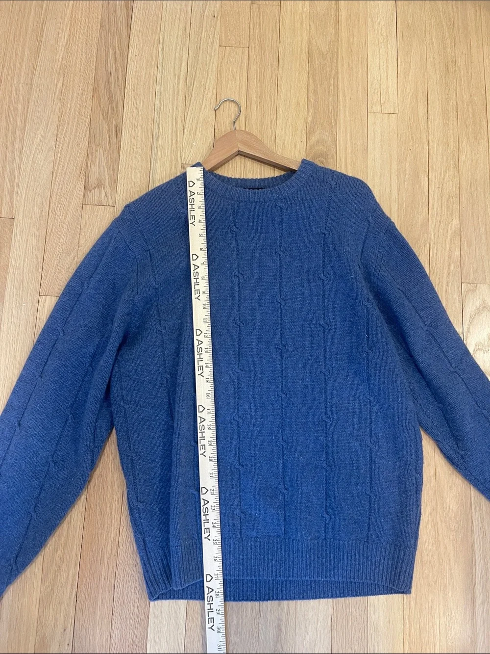 Men's Crewneck Sweater in Denim Blue size M